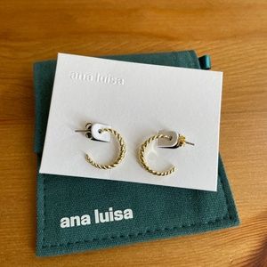 Ana Luisa Thin Croissant Hoops